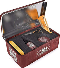 Viking Revolution grooming kit wooden comb prevents snags and splits.