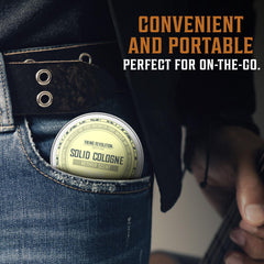 Viking Revolution Vetiver solid cologne gift-packaging highlights thoughtful gifting option.