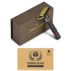 Vikings Blade Emperor Meiji short-handle grip enables precise control during shaving