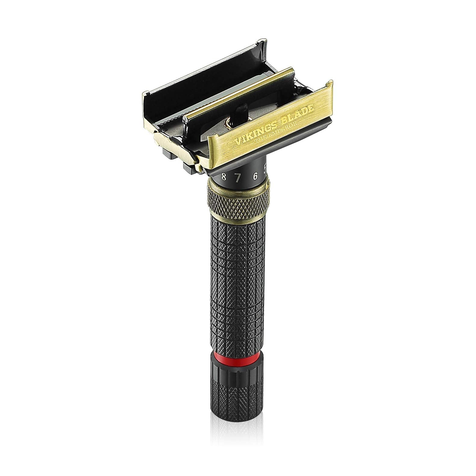 Vikings Blade Emperor Meiji luxury case open shows protective storage for the razor