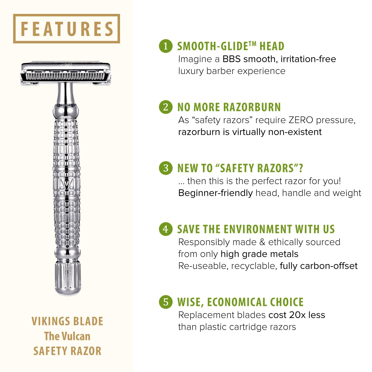 Vikings Blade luxury case keeps the Vulcan razor secure and travel-ready