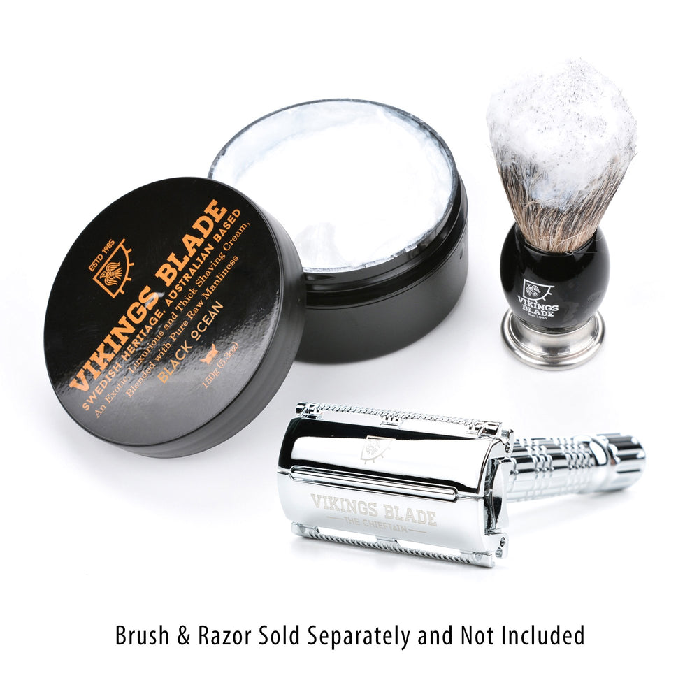 Vikings Blade Luxury Shaving Cream conveys a 5 star luxury shaving experience.