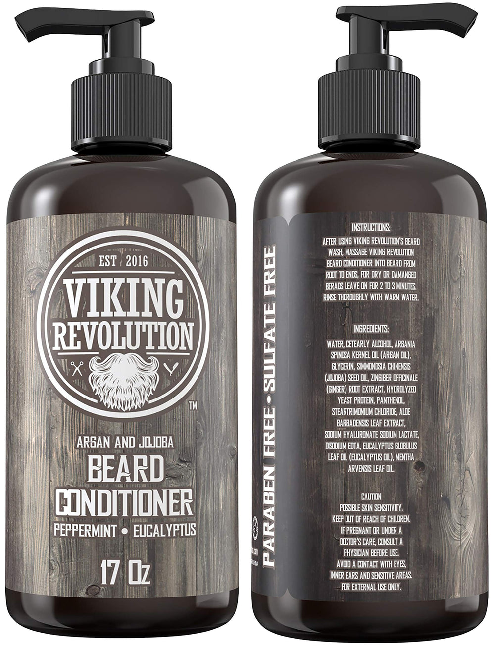 17oz Viking Revolution beard conditioner packaging for daily grooming.