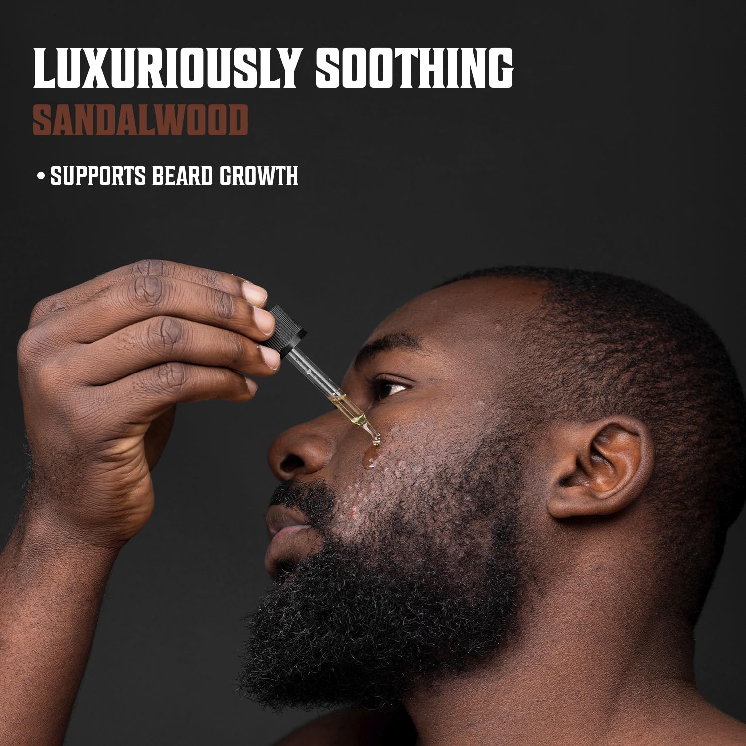 Viking Revolution beard oil with argan and jojoba nourishes facial hair.