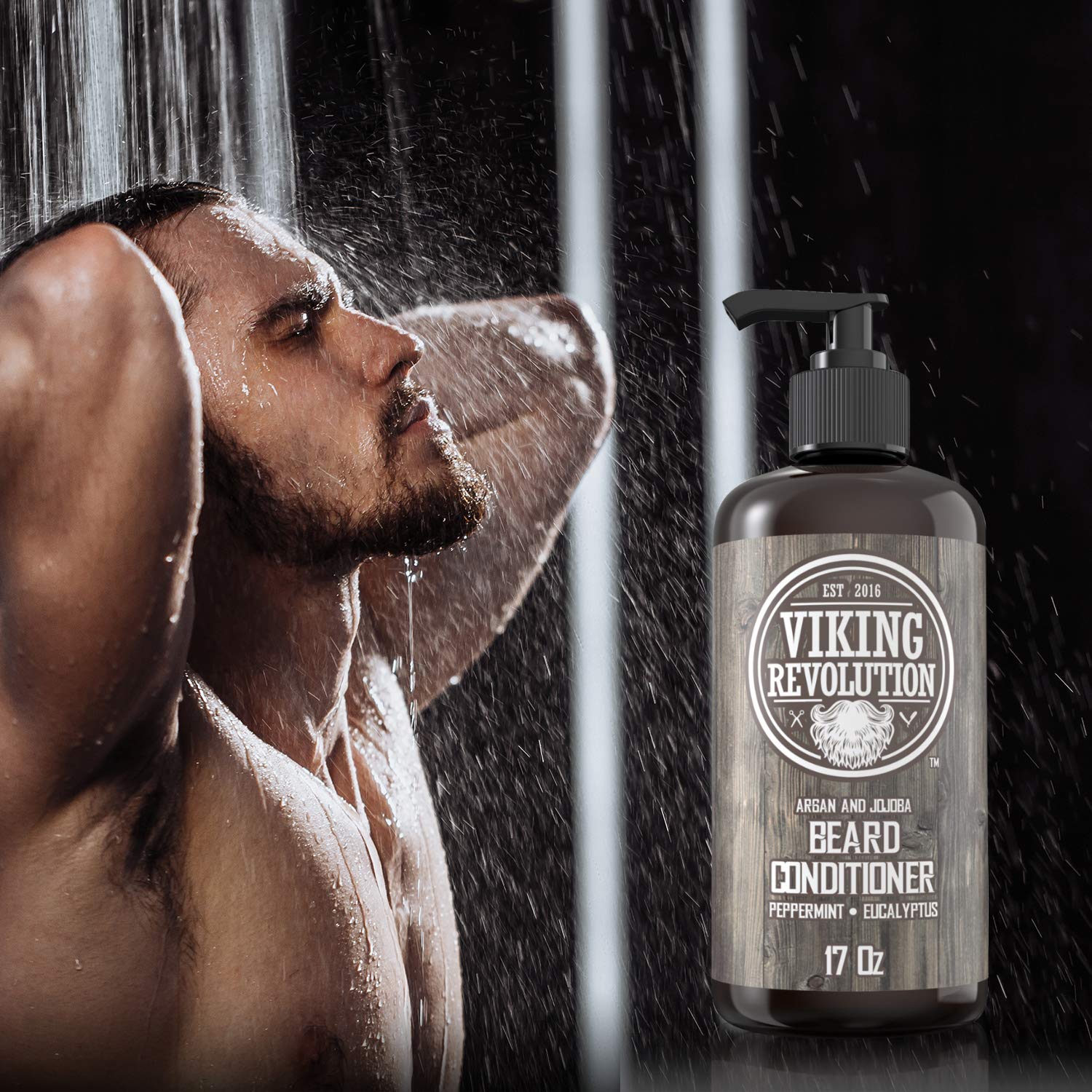 Soft, moisturized beard after using Viking Revolution beard conditioner.