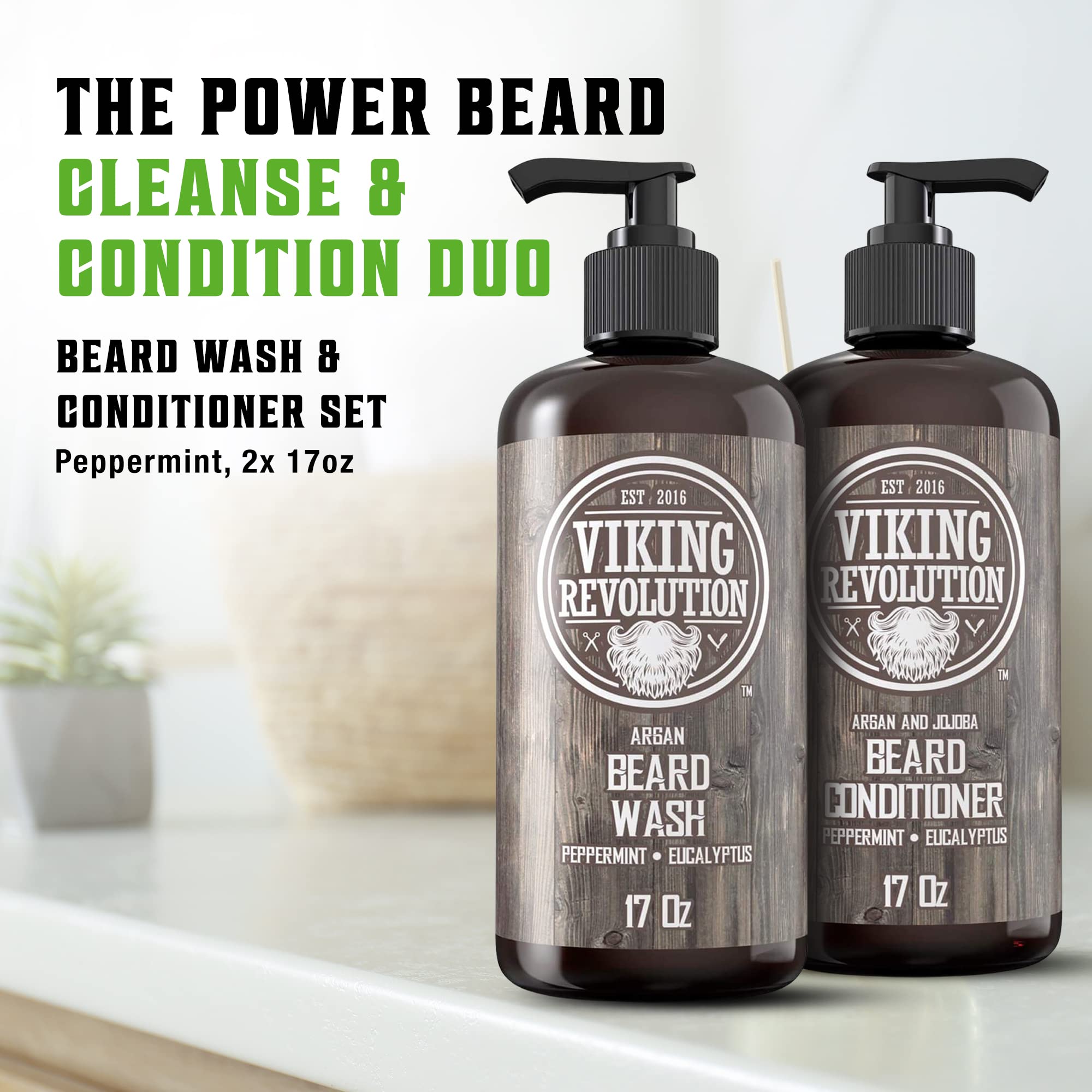 Viking Revolution beard wash lather closeup shows rich foam for thorough cleaning.