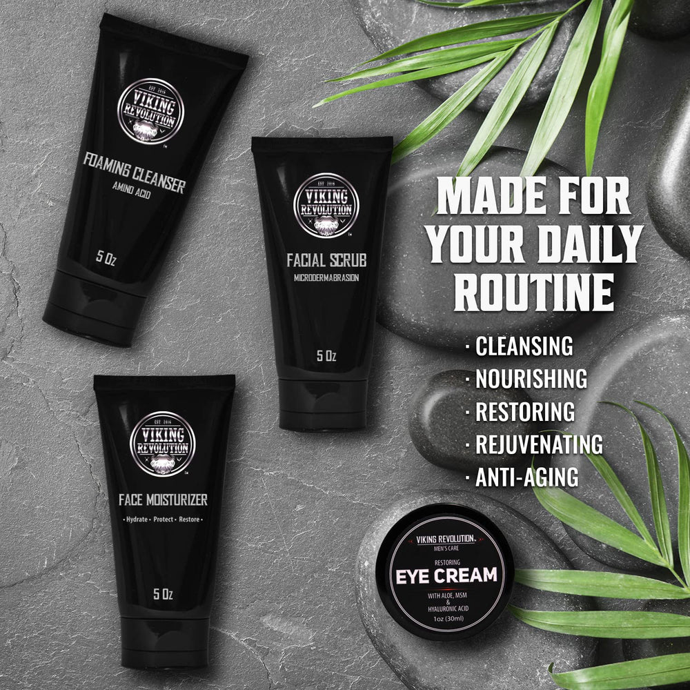 Viking Revolution routine setup showing quick, easy skincare steps.