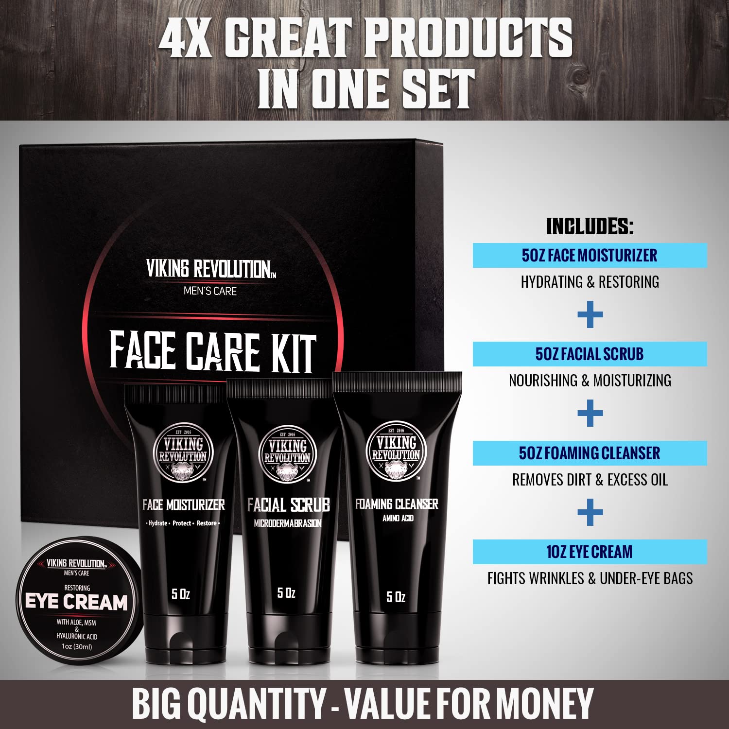 Viking Revolution eye cream targeting delicate area with hydration.