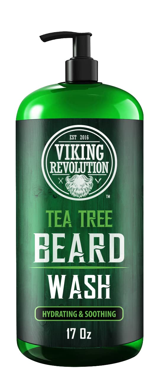 Viking Revolution beard wash lather shows rich foam cleansing and conditioning