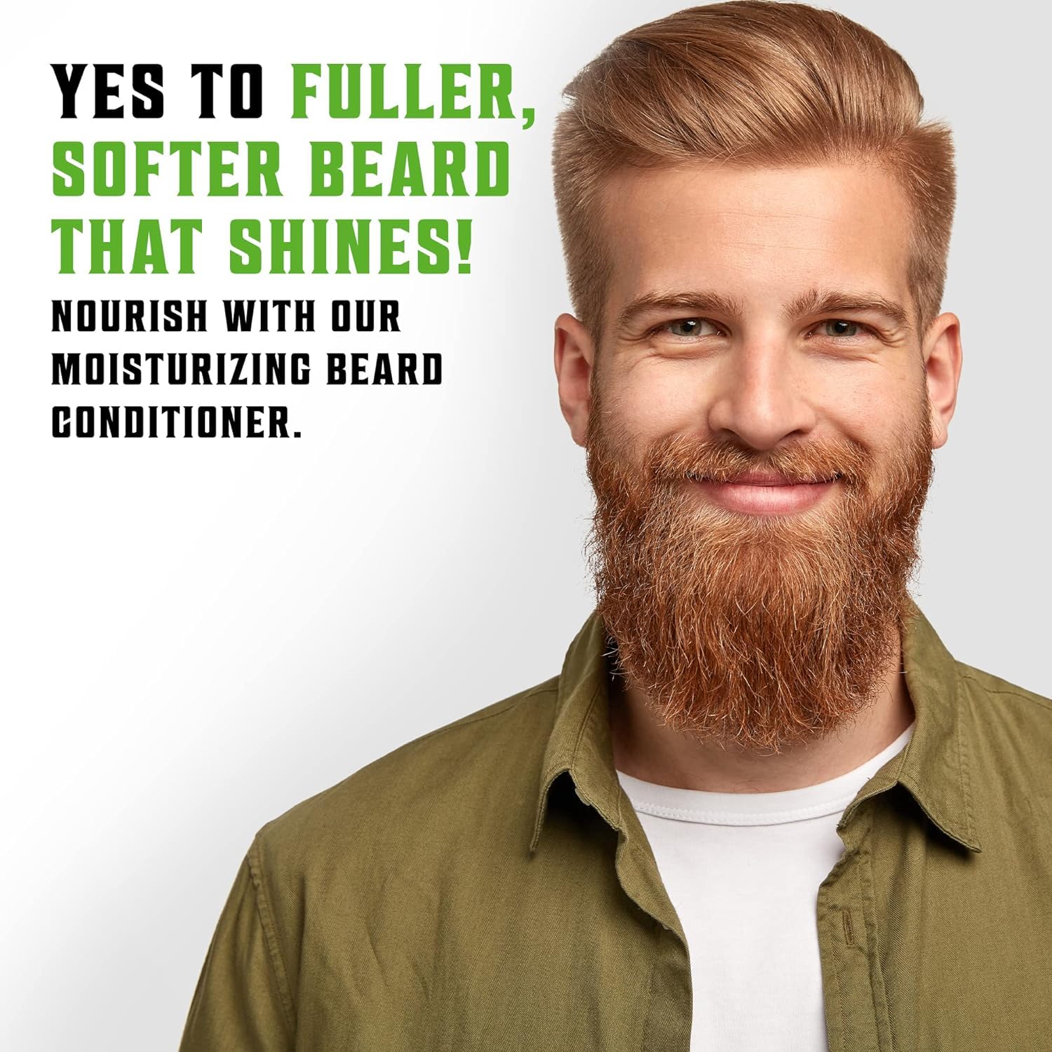 Viking Revolution natural beard oil bottle highlights deep moisturization for healthier-looking beard.