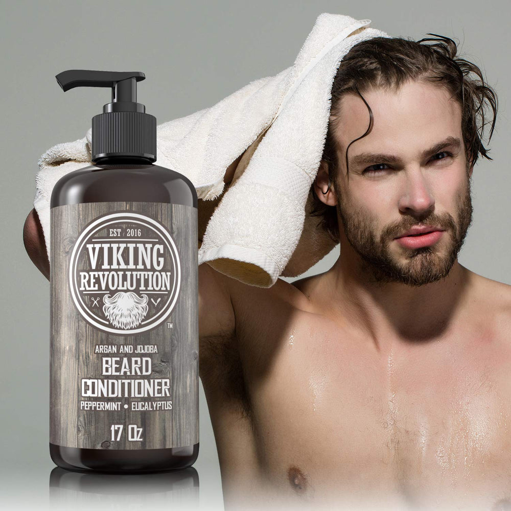 Peppermint and eucalyptus scent notes from Viking Revolution beard conditioner.