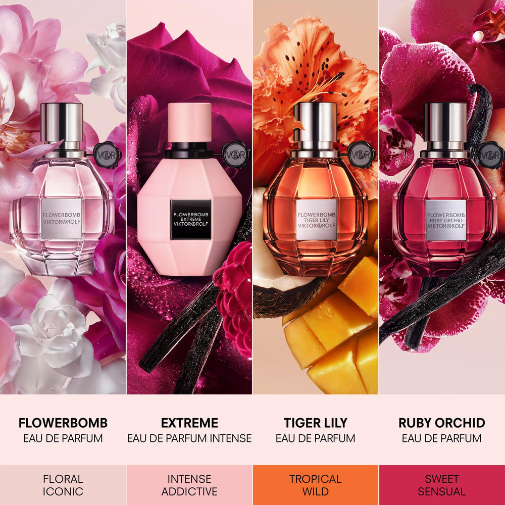 Viktor&Rolf Flowerbomb Extreme vanilla bean note adds creamy warmth for lasting impression.