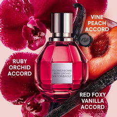 Viktor&Rolf Flowerbomb Ruby Orchid bottle side view ideal for everyday glamour