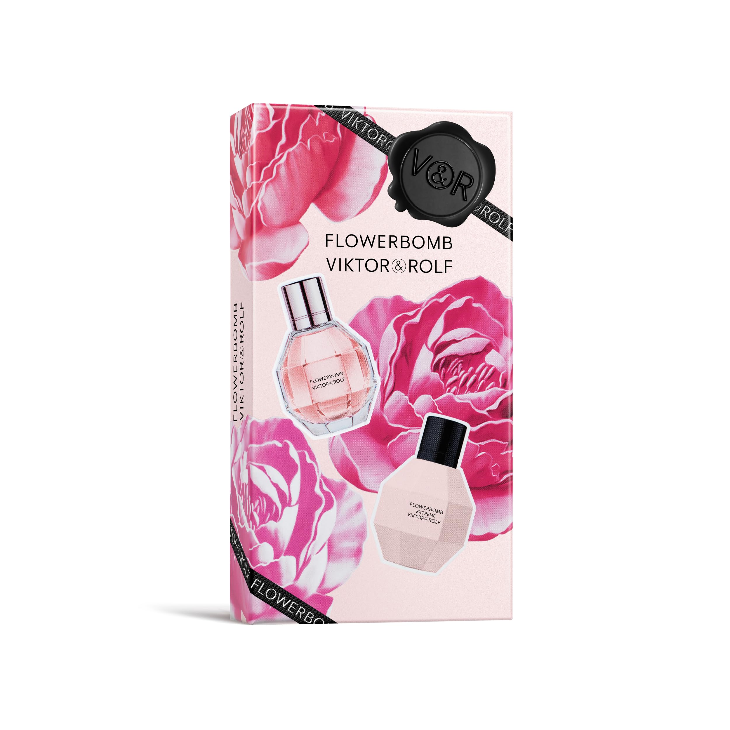 Viktor&Rolf Flowerbomb travel set gift-ready packaging example.