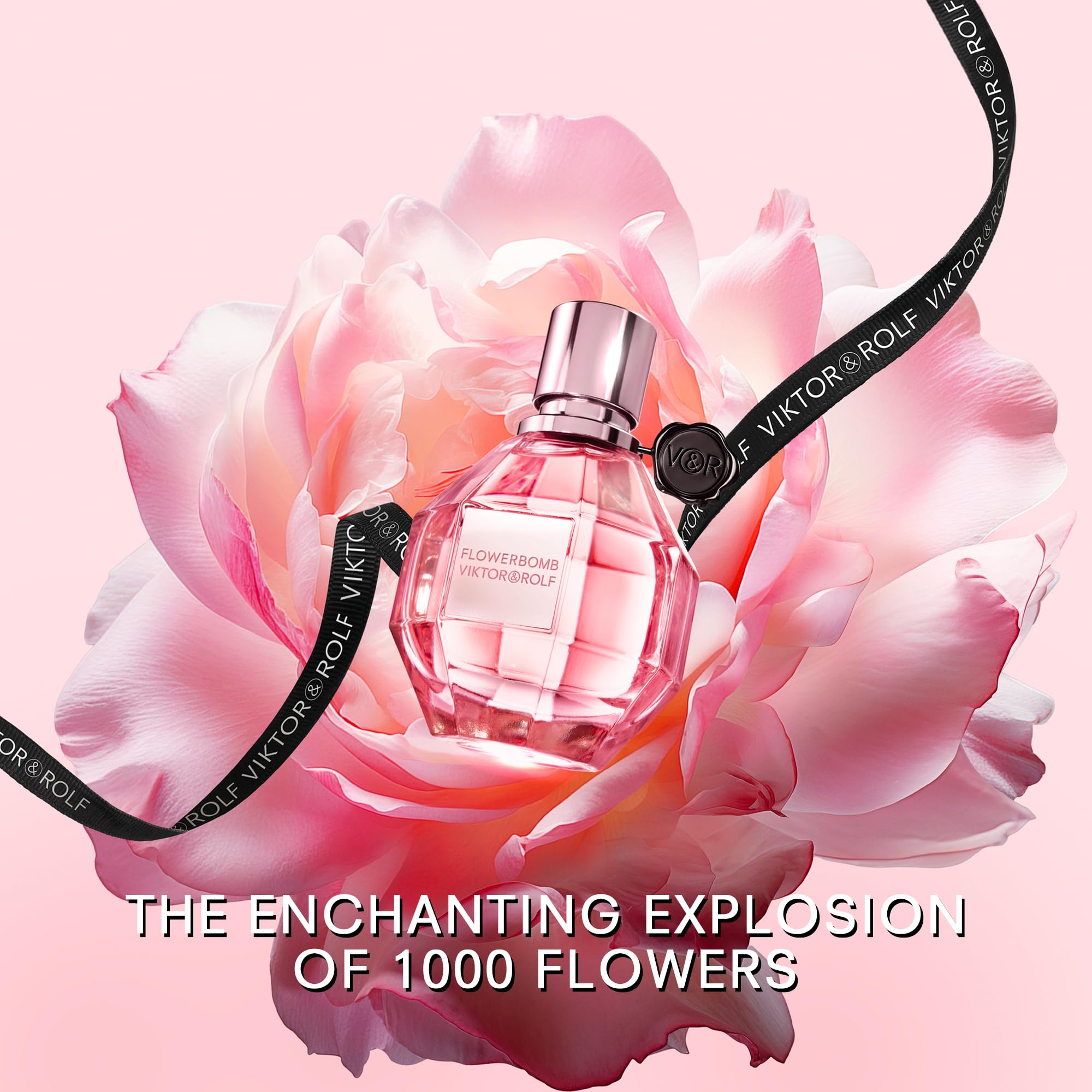 Viktor&Rolf Flowerbomb travel-size bottle top showcases premium cap for display-worthy elegance.