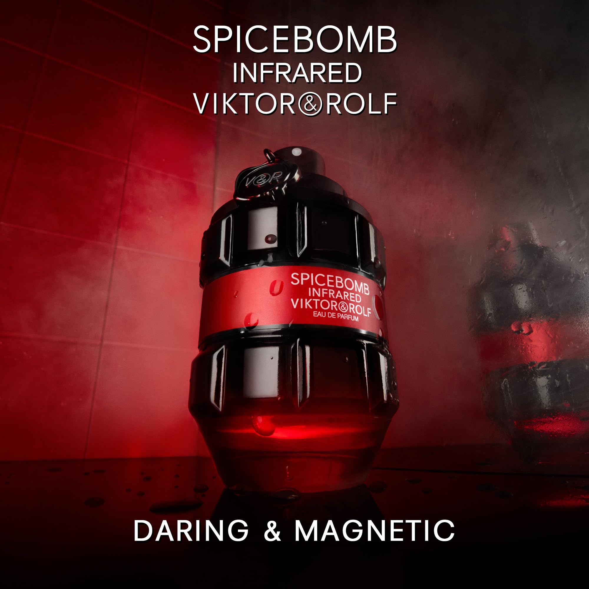 Viktor&Rolf Spicebomb Infrared leather middle notes mood shot conveys bold urban style