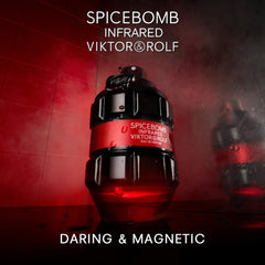 Viktor&Rolf Spicebomb Infrared leather middle notes mood shot conveys bold urban style