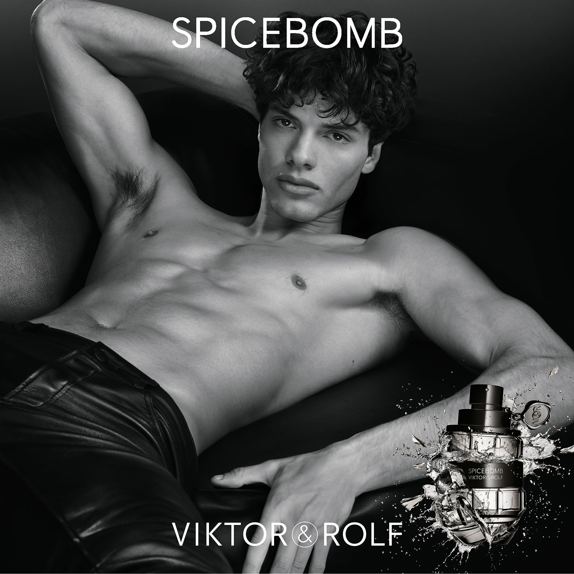 Viktor&Rolf Spicebomb label close-up showing leather and tobacco hints