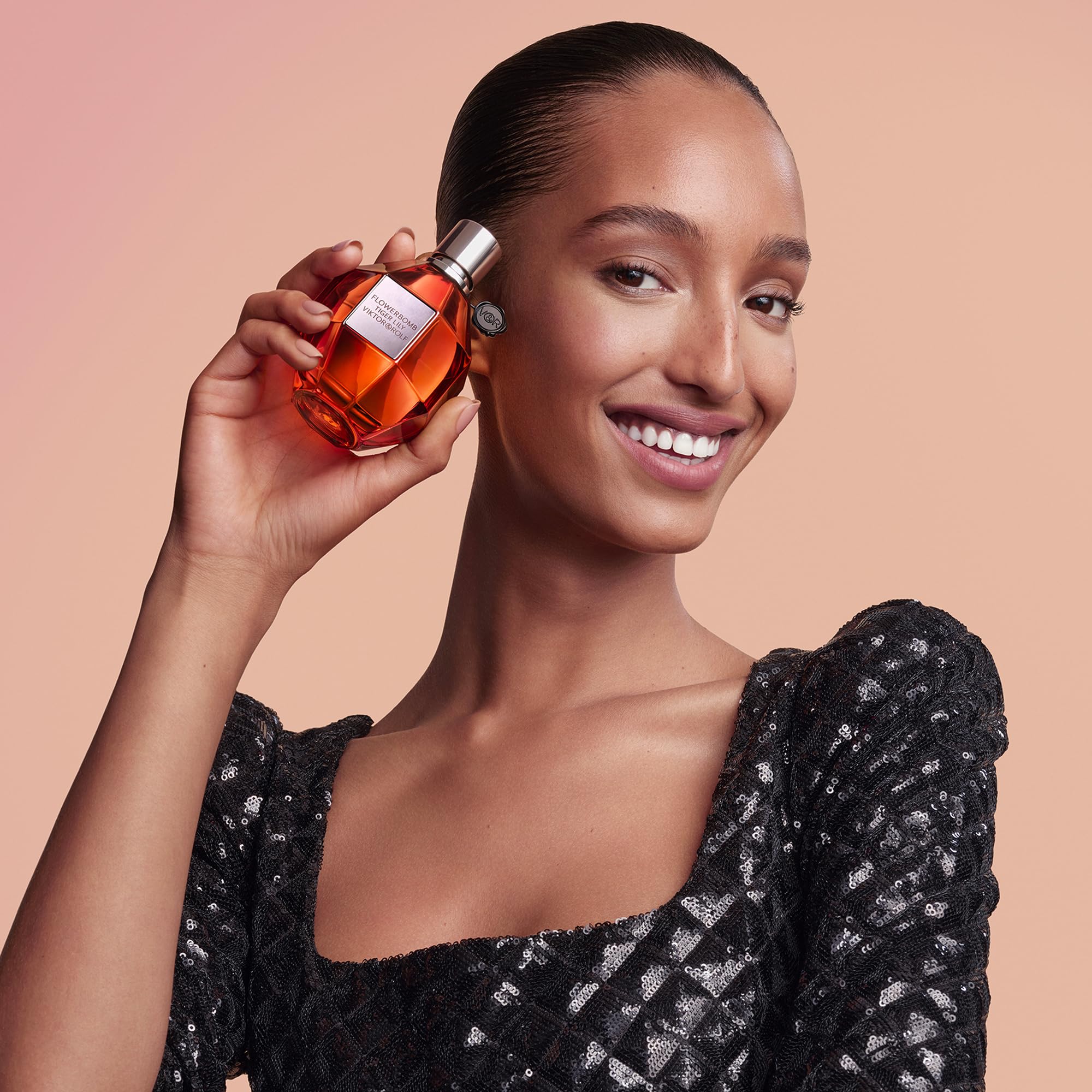 Tiger Lily notes swirl to evoke a tropical mood.