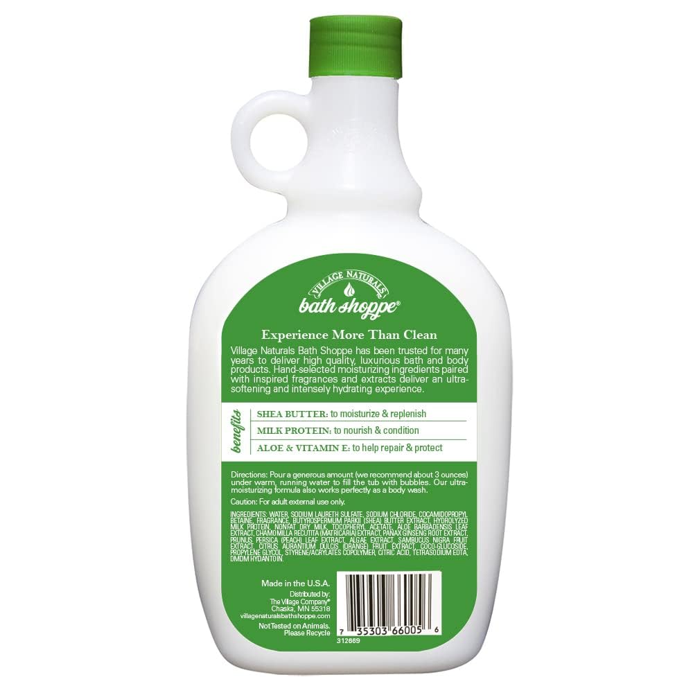 Village Naturals Bath Shoppe USA-made label reads cruelty-free