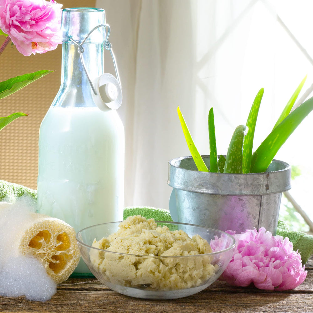 Village Naturals Bath Shoppe White Tea and Jasmine aroma calms senses
