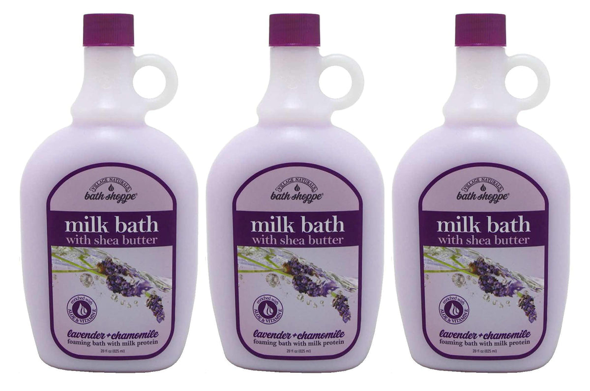 Village Naturals Therapy bath milk bottle pour for soft, hydrated skin