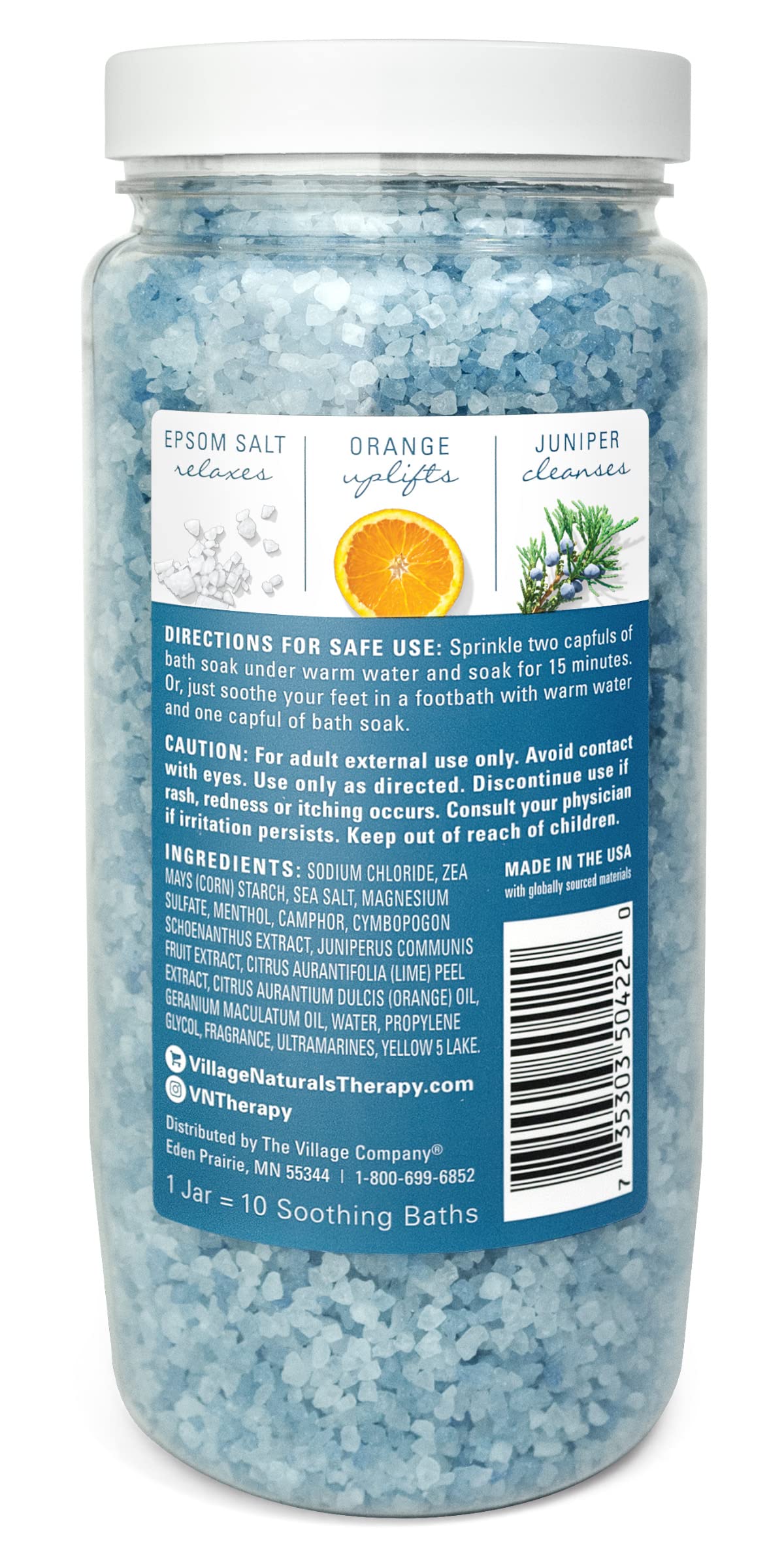 Village Naturals Therapy tension bath soak Cedar Citrus three-pack shows value