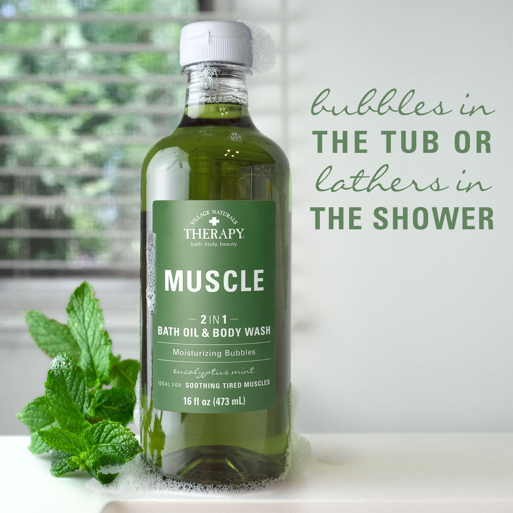 Village Naturals Therapy rich, long-lasting bubbles for a soothing at-home spa