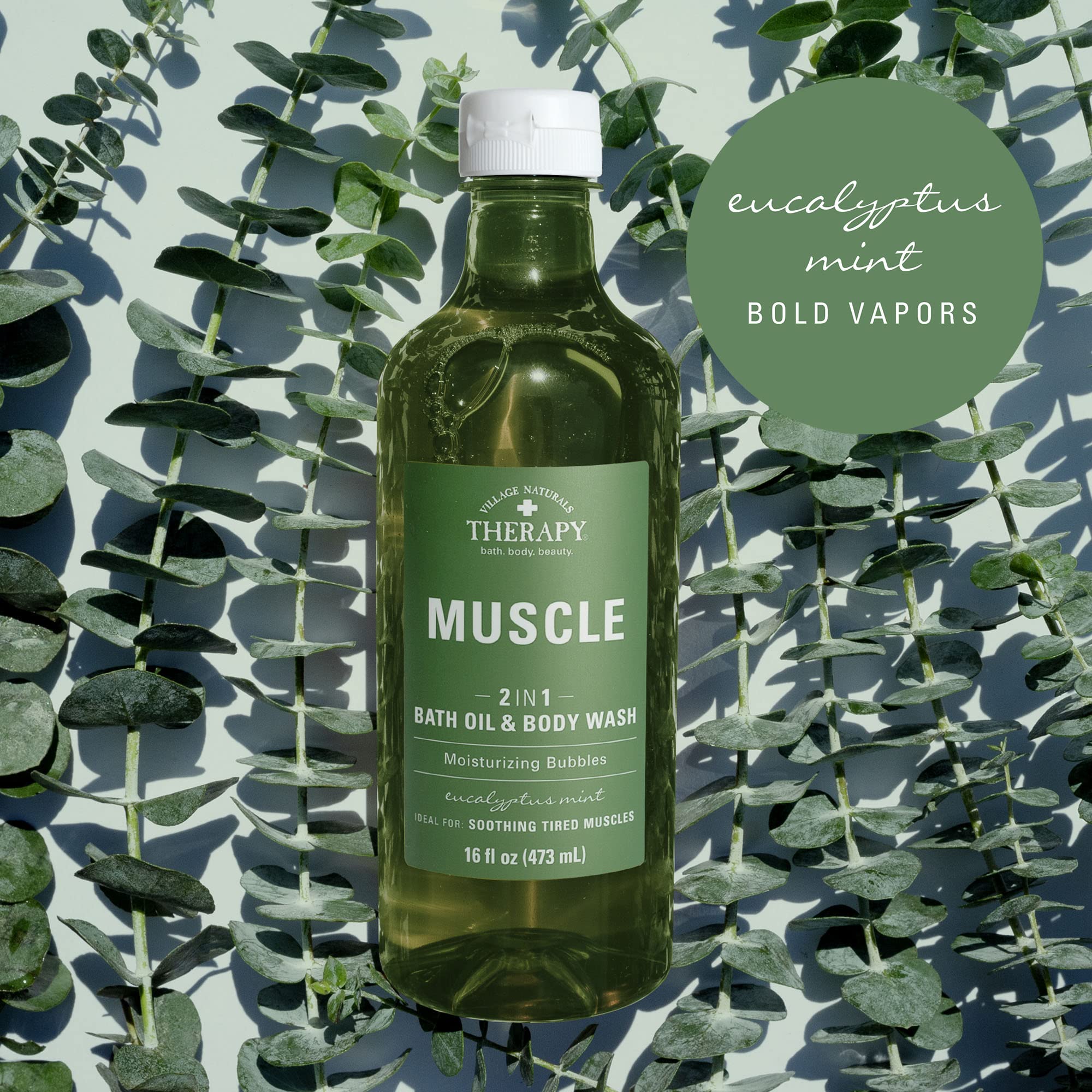 Village Naturals Therapy USA-made label emphasizing quality and care