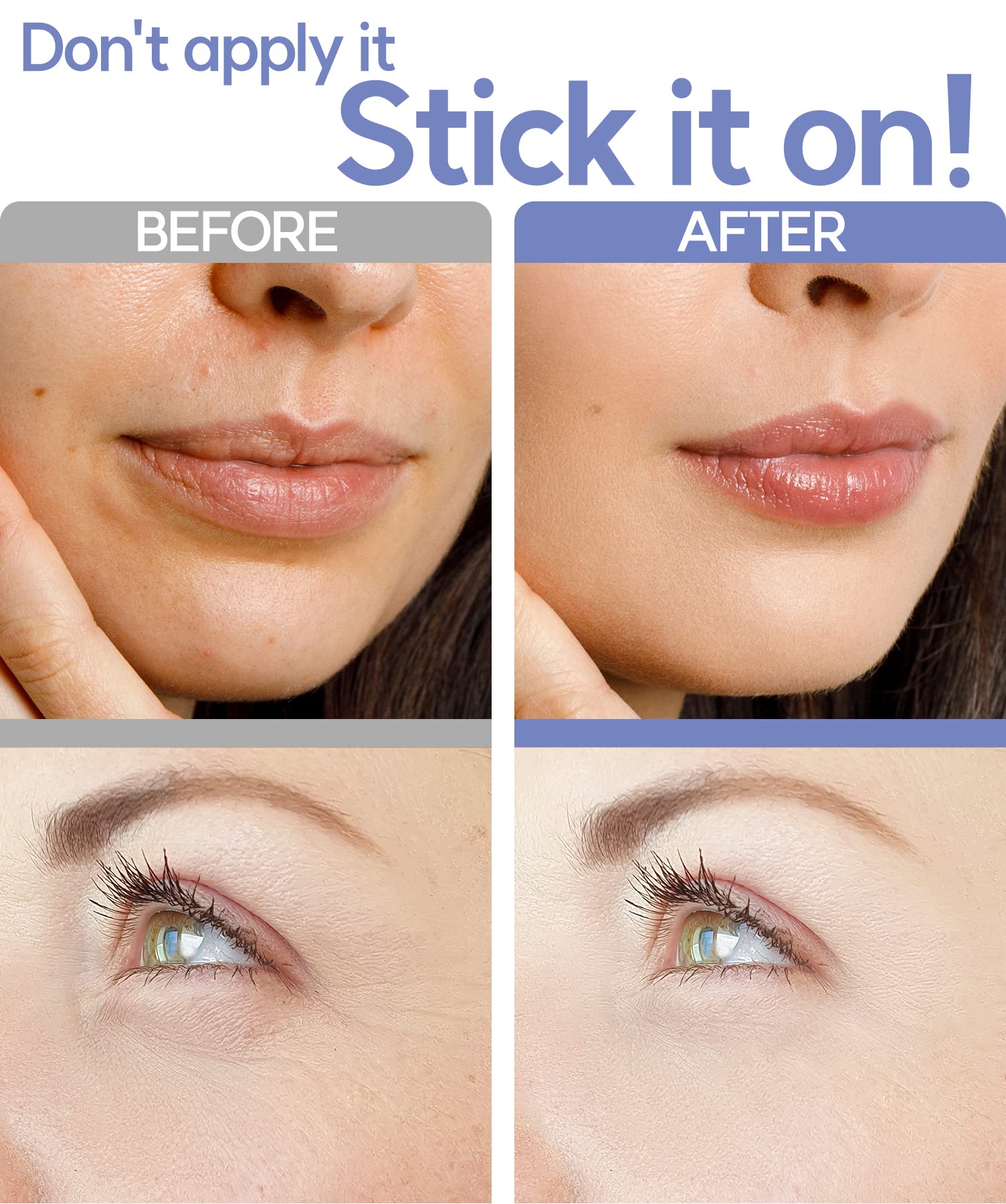 VILVIN microdart formula with hyaluronic acid and tea tree highlighted for hydration benefits.
