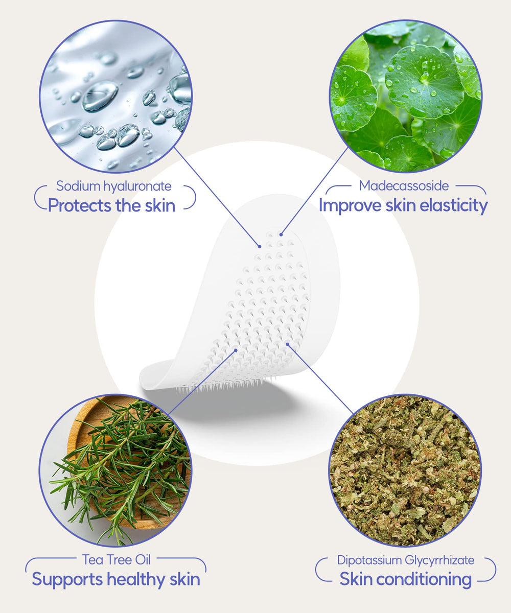 VILVIN unscented, dye-free patches shown for sensitive skin support.