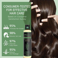 Vimchaw rosemary shampoo hydrolyzed keratin nourishes strands to reduce breakage and strengthen hair.