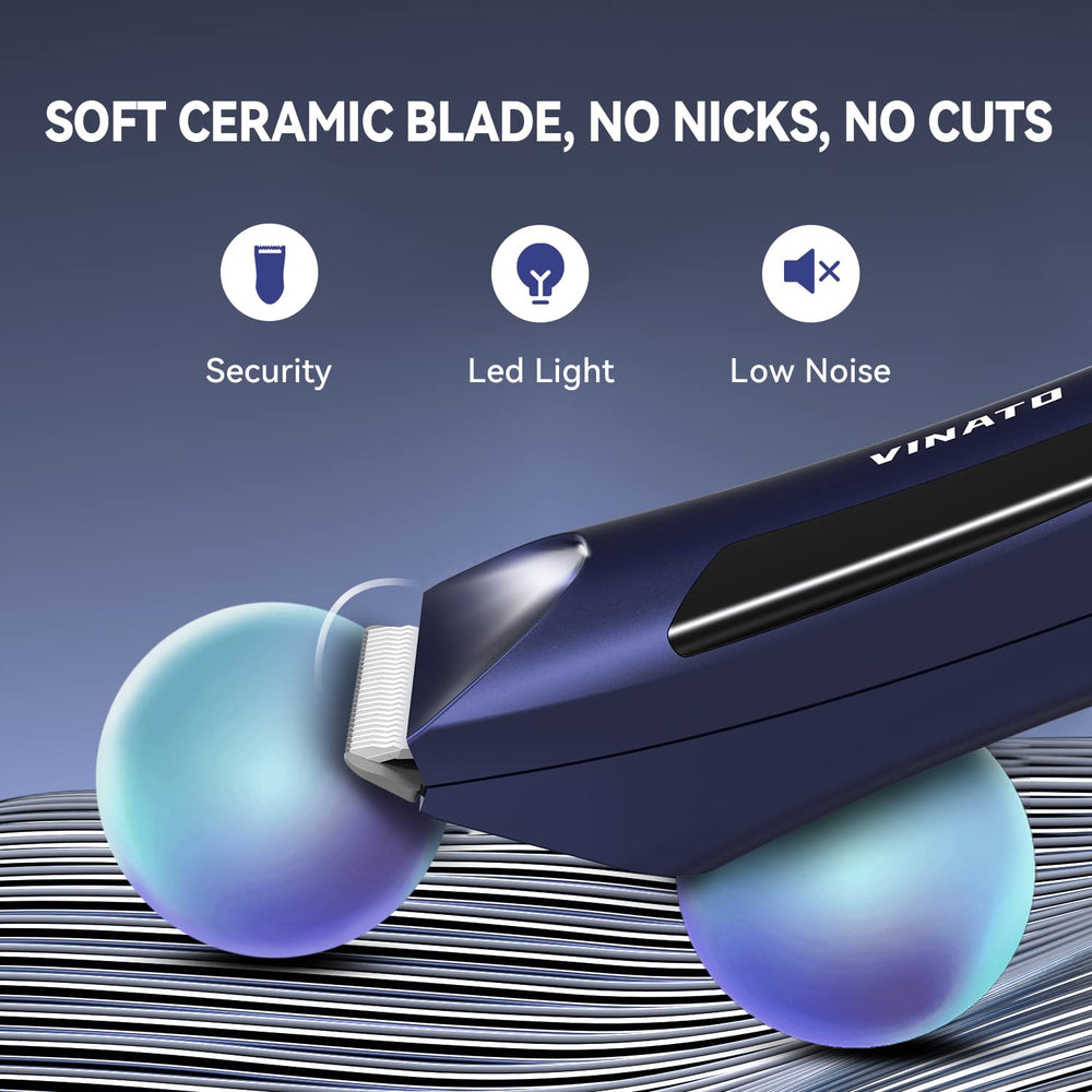 VINATO Ball Trimmer in use for comfortable, precise manscaping.