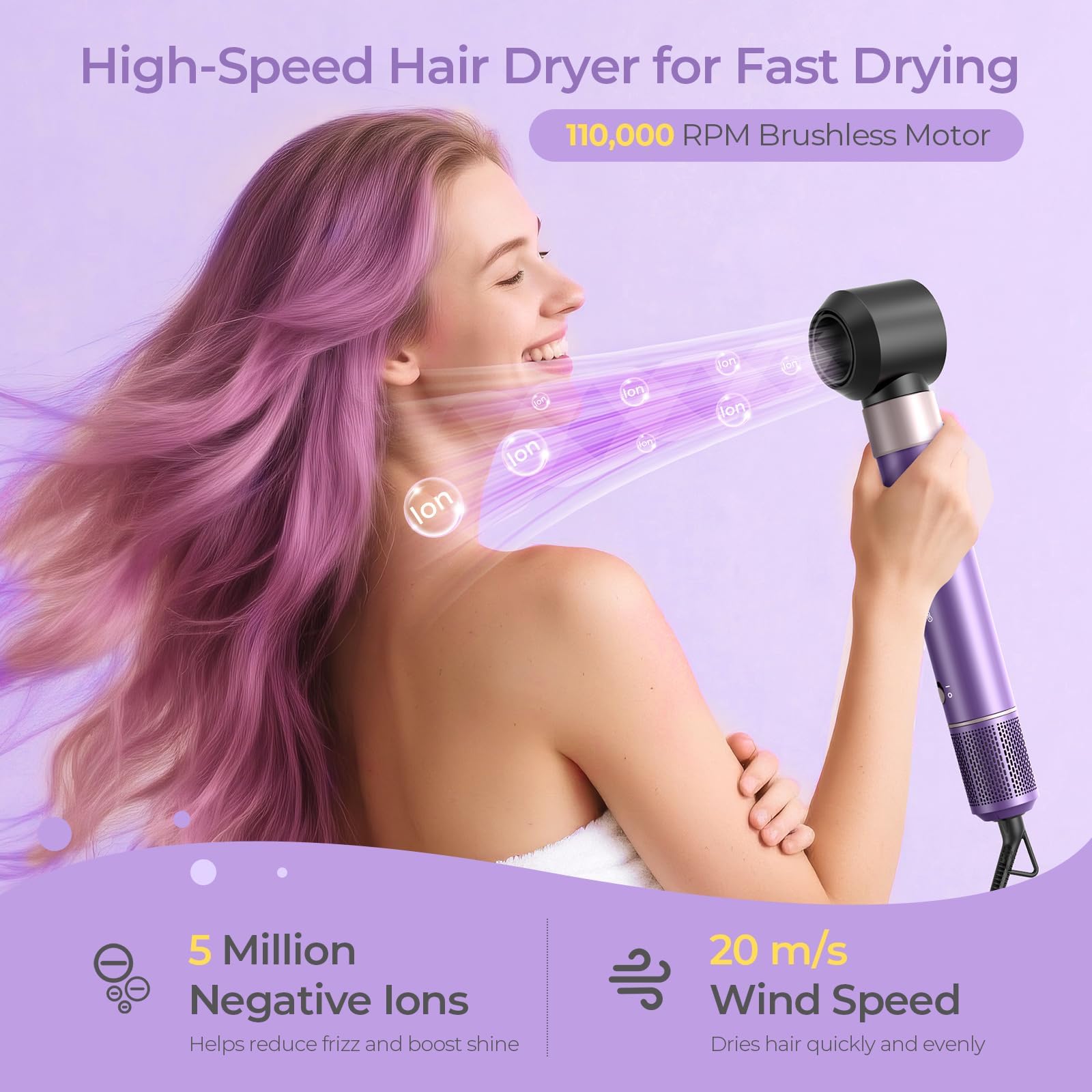 Vincofy straightening brush with heat-control for sleek straight styles
