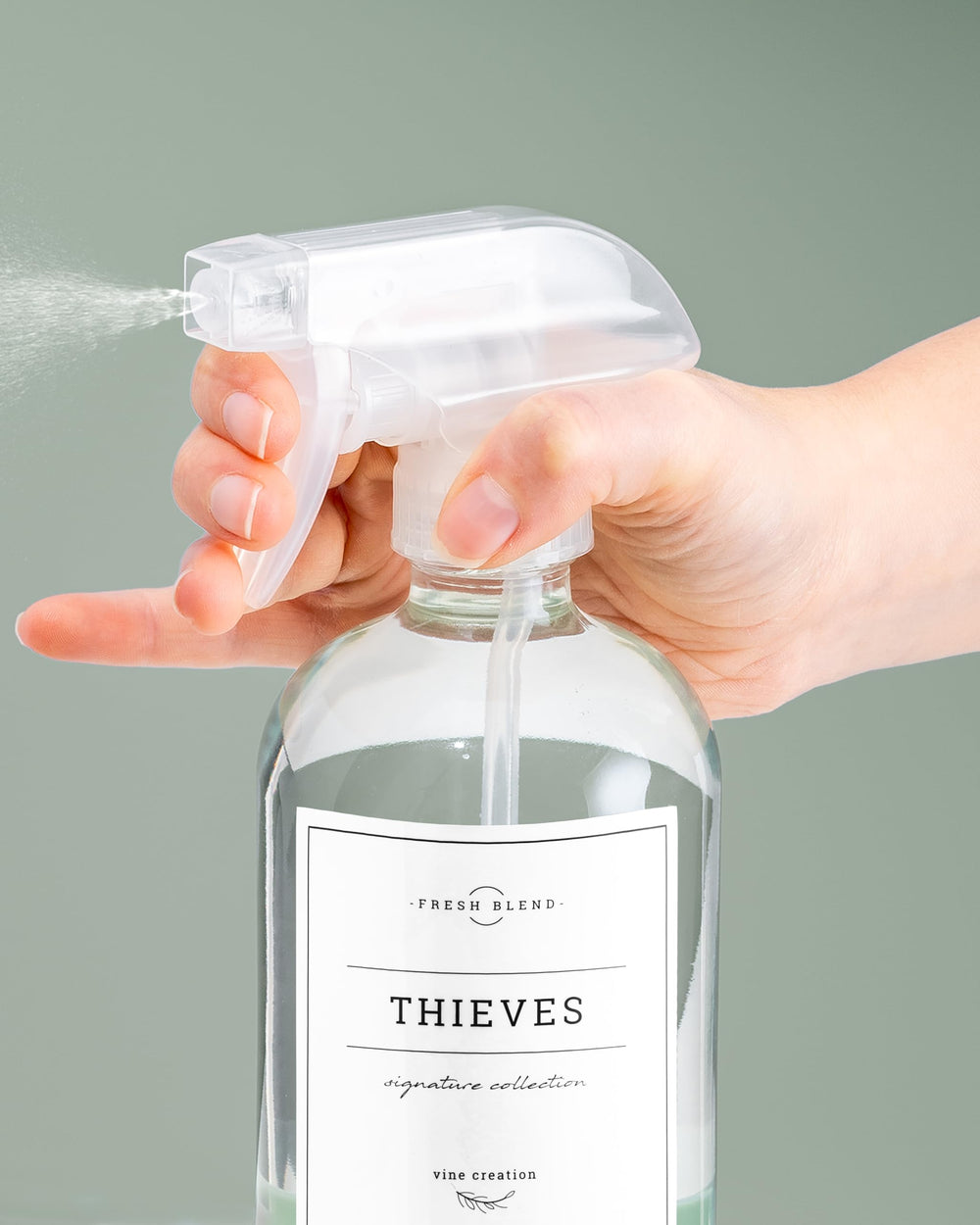 Vine Creations spray bottle ideal for cleaning, plants, and ironing tasks.