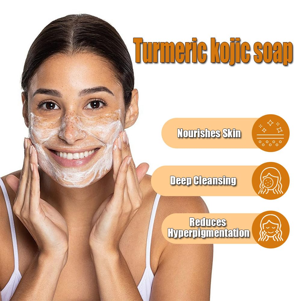 Vingtank Kojic Acid Soap bar close-up highlights gentle exfoliation for even skin tone