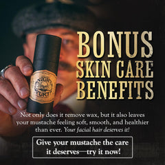 The Night Fury Oil dropper by The Vintage Grooming Co enables precise wax-softening application.