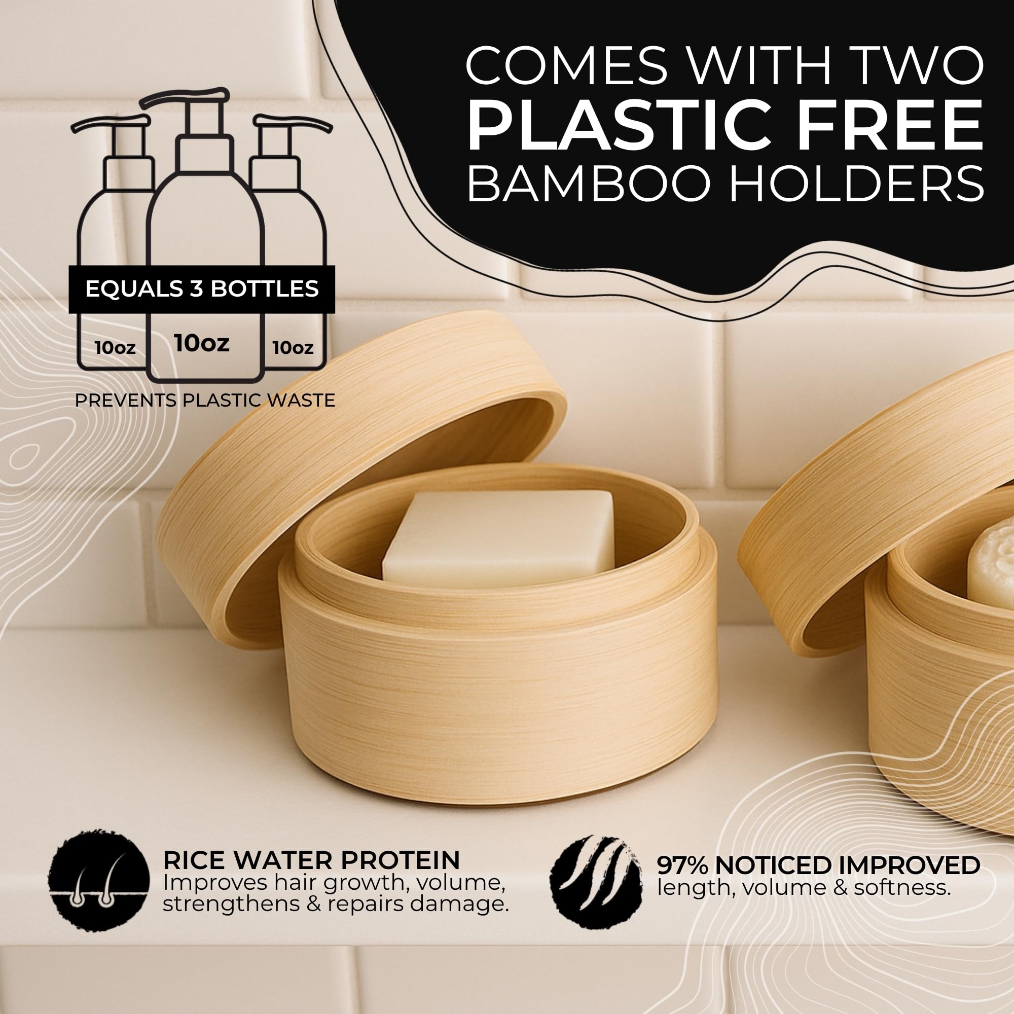 Viori Bamboo Holder Set display highlights eco-friendly storage for travel bars