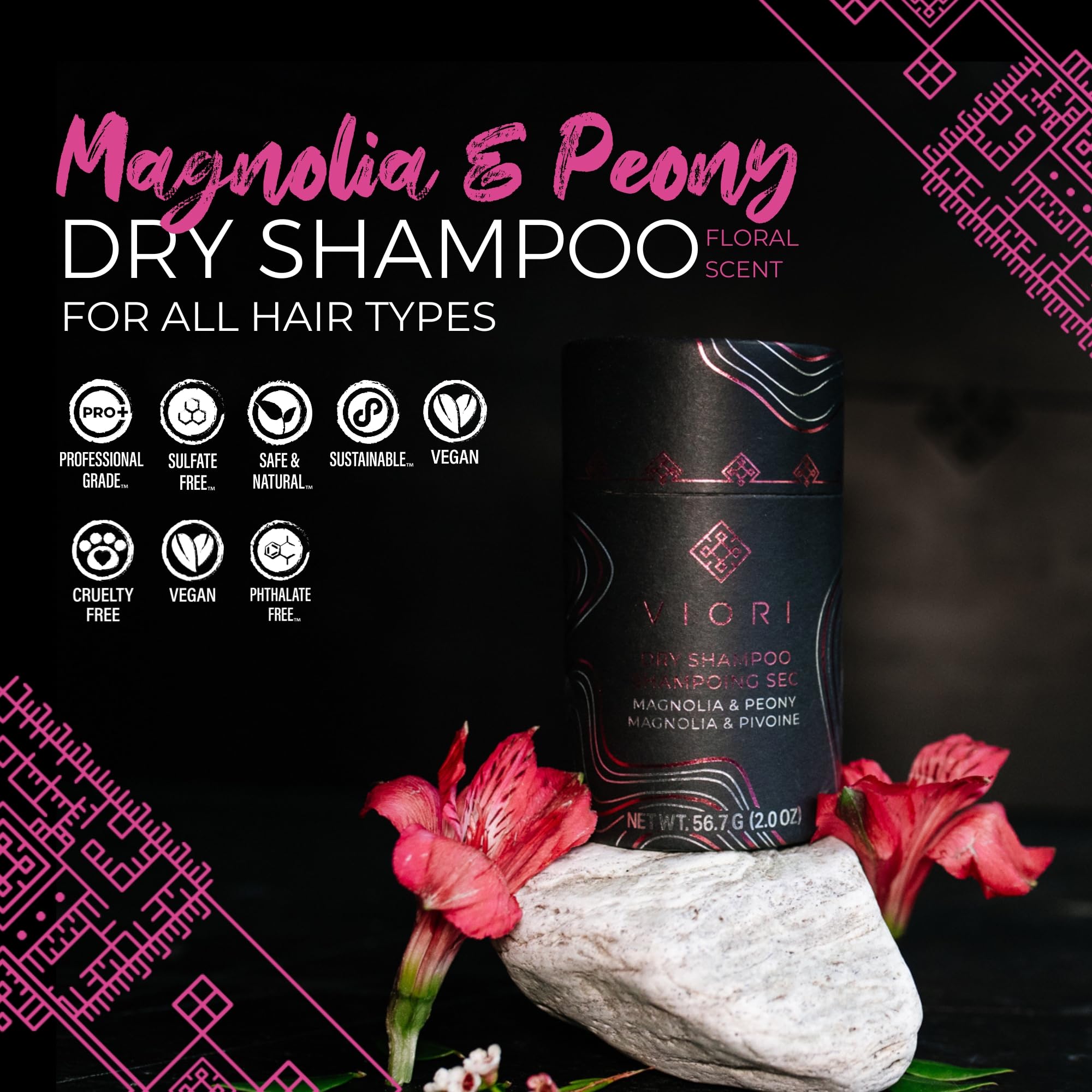 Viori Dry Shampoo Powder applied to roots for easy refresh and lift.