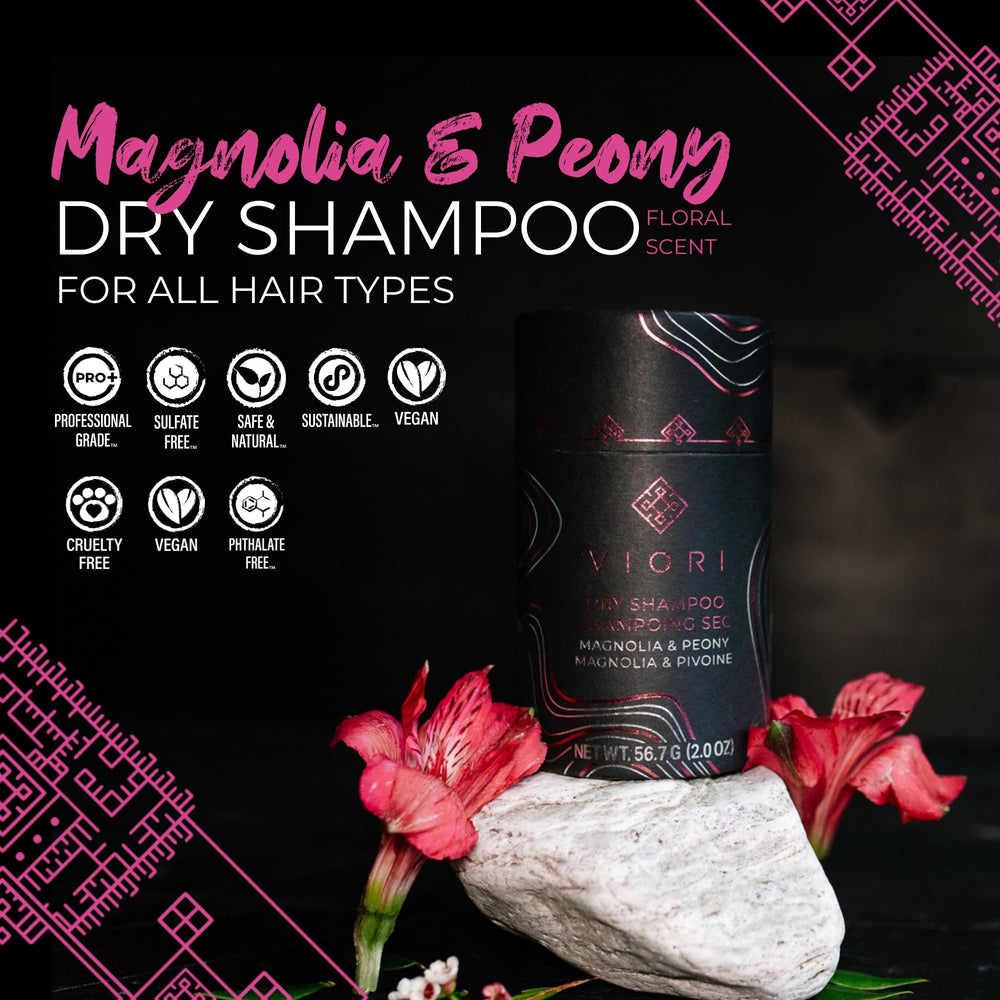 Viori Dry Shampoo Powder applied to roots for easy refresh and lift.