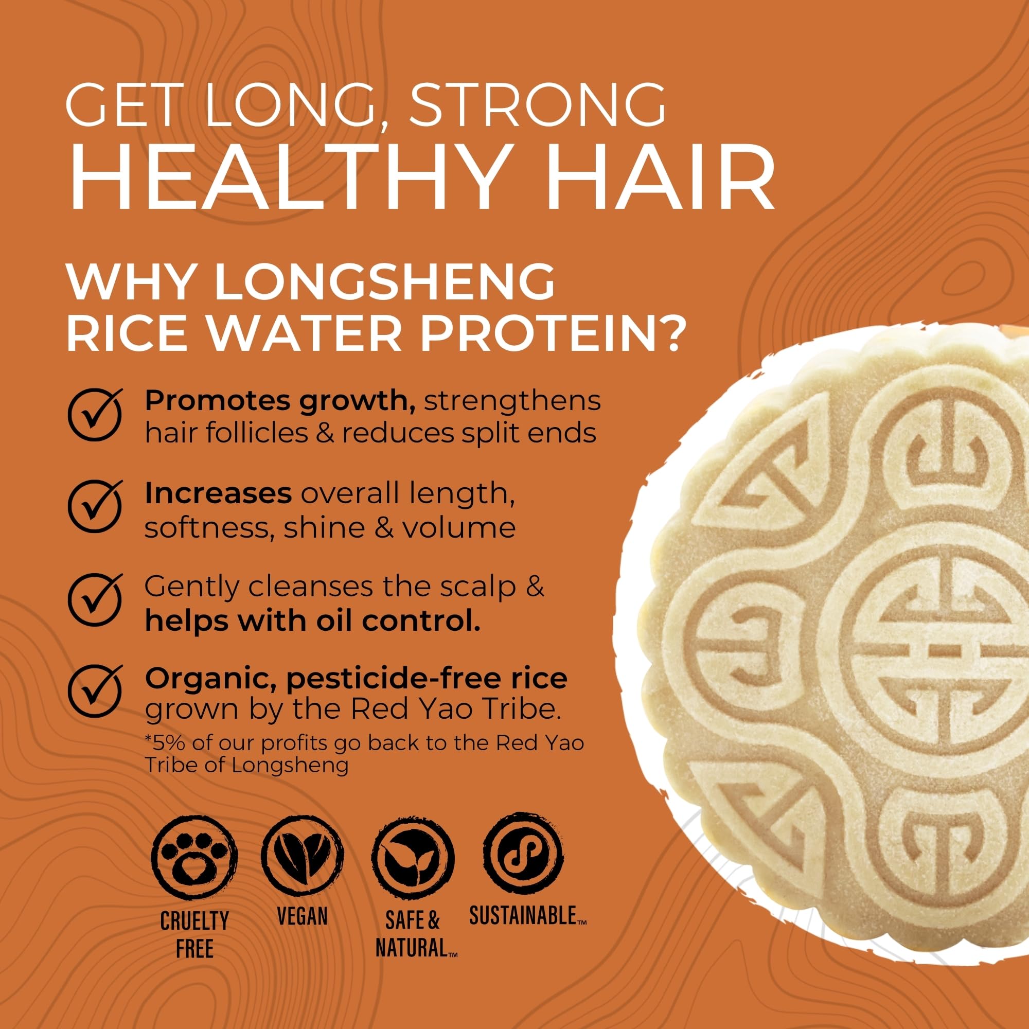 Viori Native Essence Conditioner Bar close-up shows cocoa butter for deep conditioning.