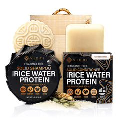 Viori Native Essence Shampoo Bar pour demonstrates quick lather for clean hair