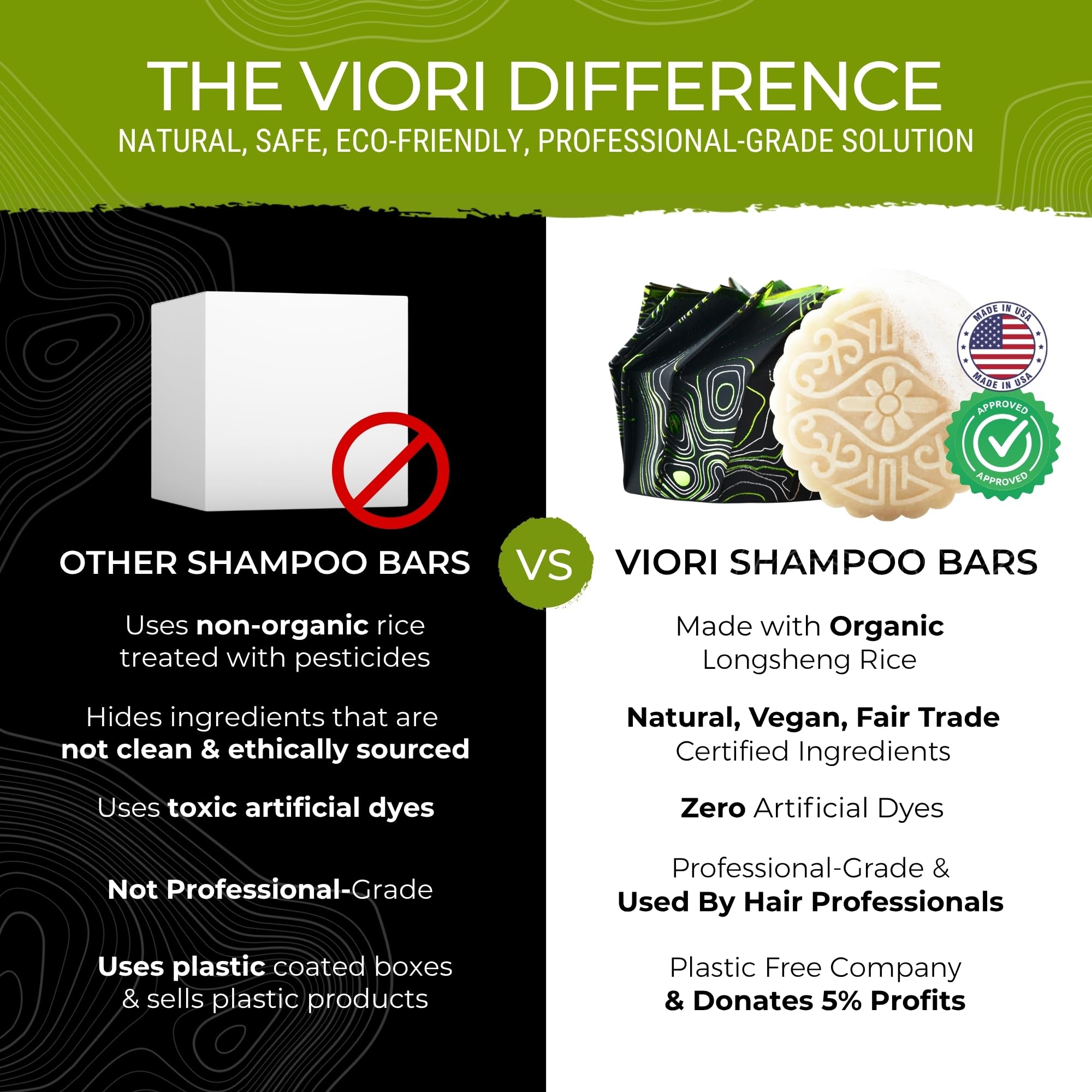 Viori Hidden Waterfall rice water ingredient closeup signals natural hair nourishment