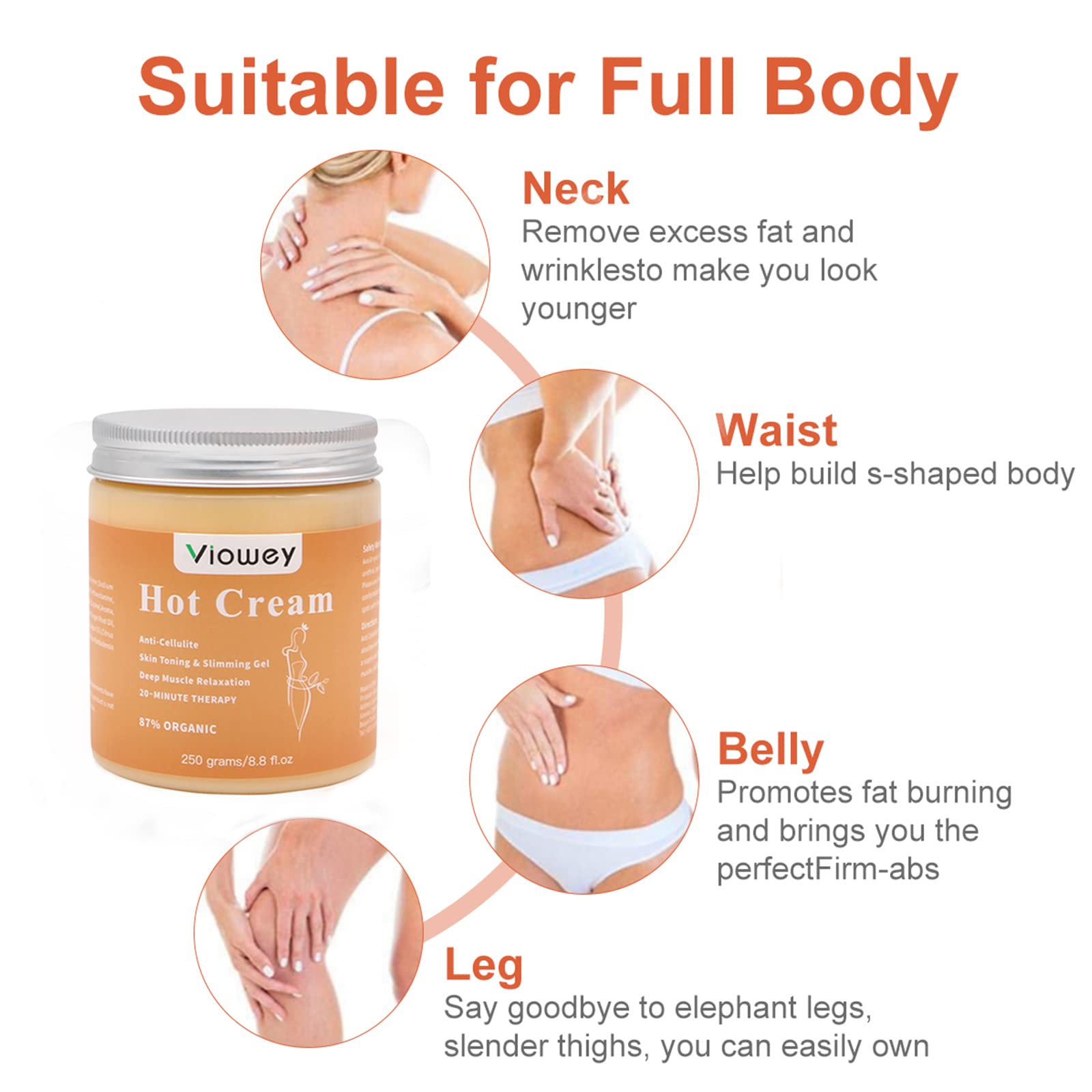 Viowey hot cream arms-legs-sculpt aids skin-tightening for a toned look