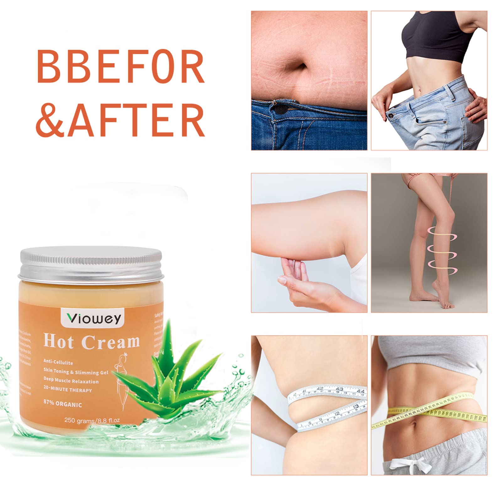 Viowey hot cream fast-absorption formula helps firm skin quickly