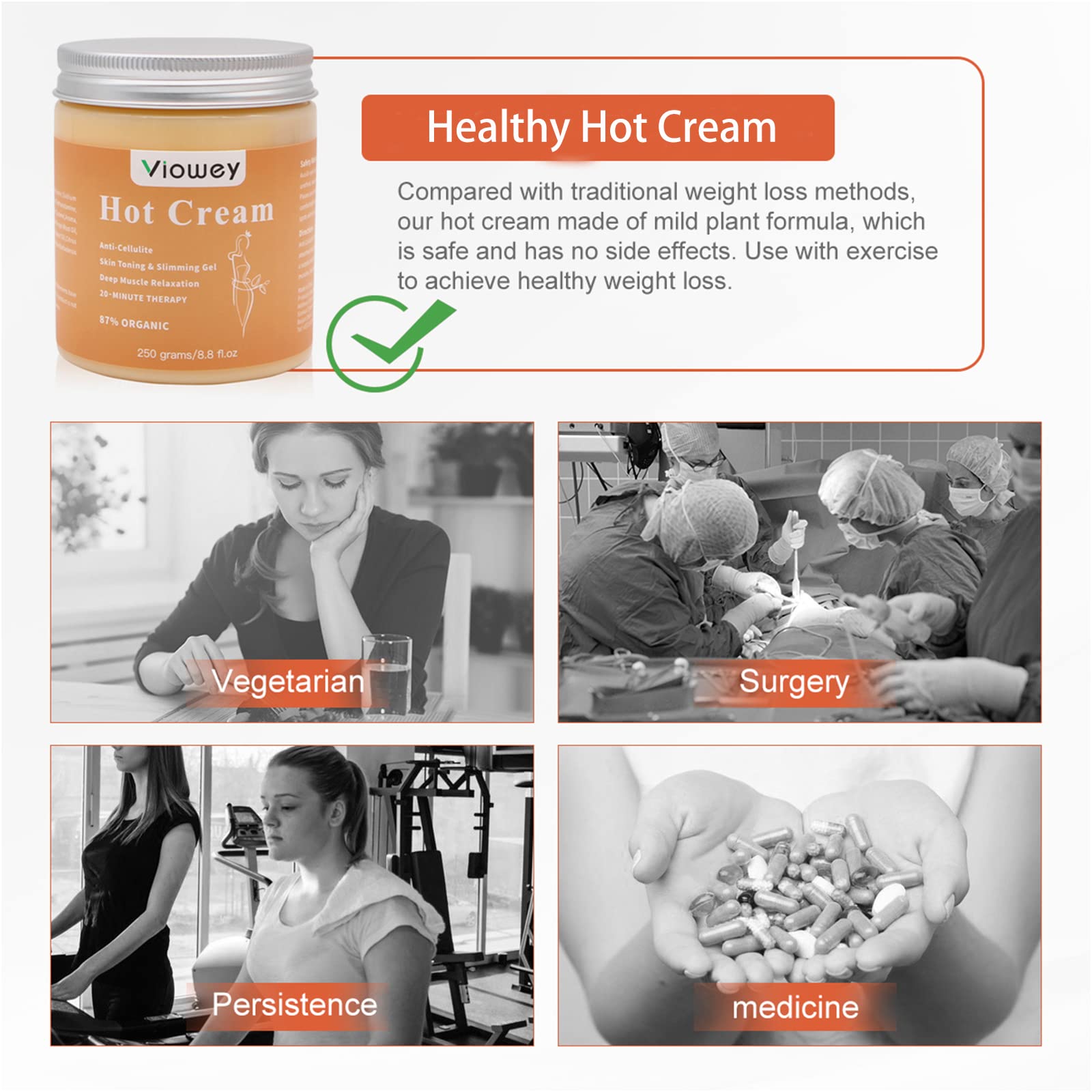 Viowey hot cream skin-nourishment promotes smooth, hydrated skin texture