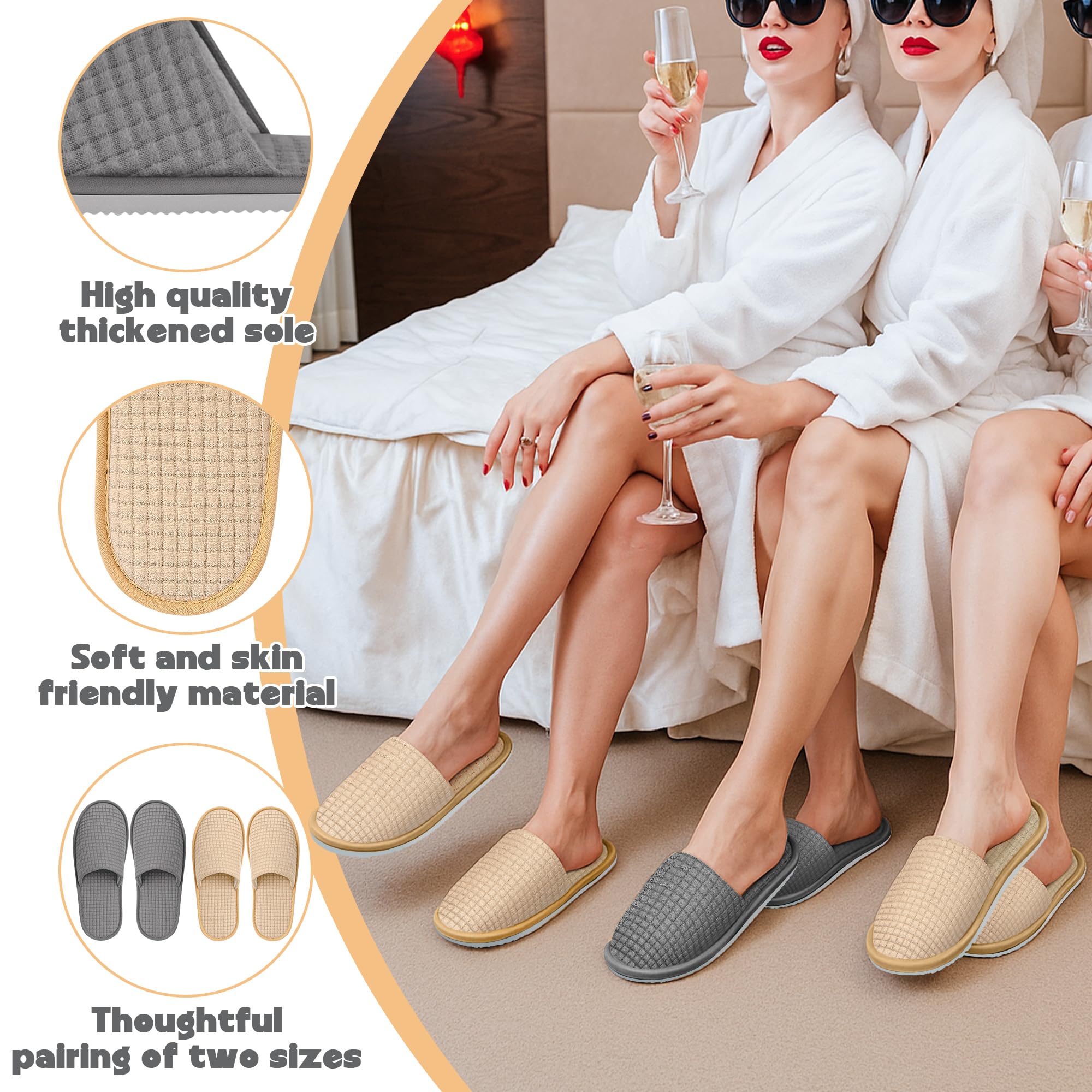 Vipay thick EVA sole (0.24 inches) supports sturdy steps.