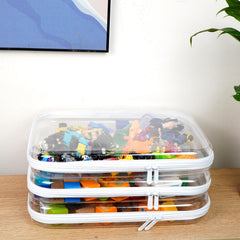 Viphope clear hard-shell zipper case open with smooth zipper for wider access and easy packing