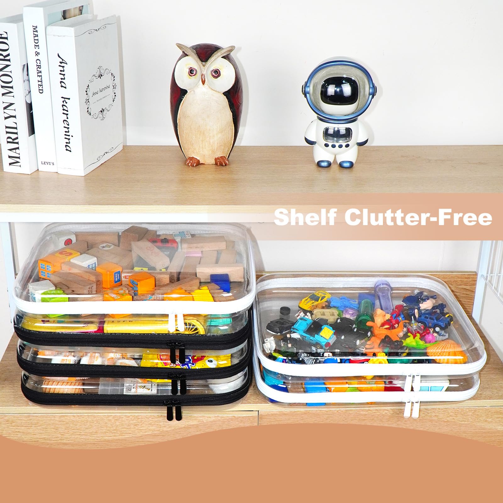 Viphope toy storage case helps keep small toys and blocks neatly contained