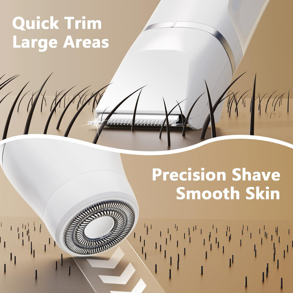 Virelle cordless trimmer in compact form ideal for travel and on-the-go touch-ups.